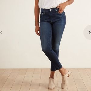 MOTHER High Waisted Looker Ankle Fray sz 29